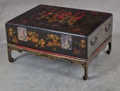 A CHINESE BLACK LACQUERED TRUN