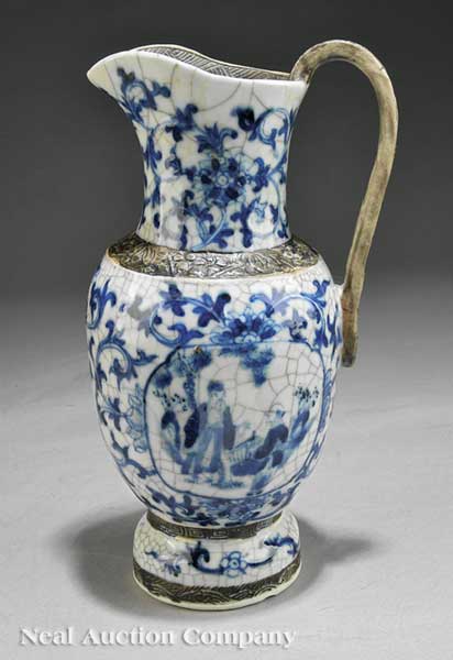 A Chinese Blue and White Crackle