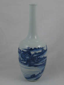 A Chinese blue and white tall