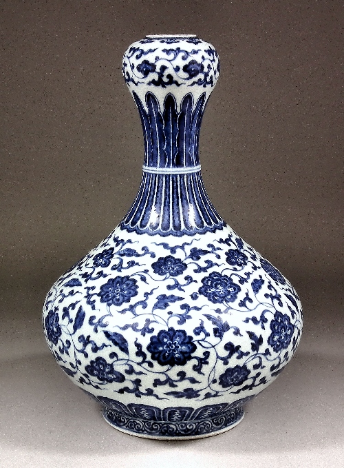 A Chinese blue and white