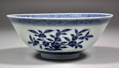 A Chinese blue and white