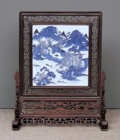 A Chinese blue and white porce