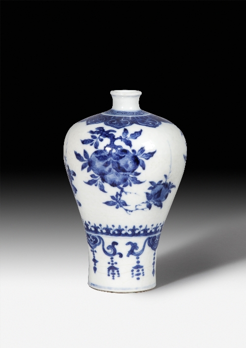 A Chinese blue and white