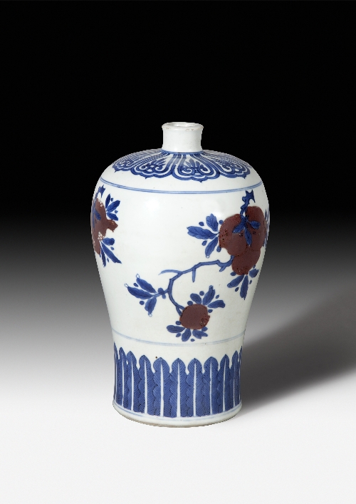 A Chinese blue and white