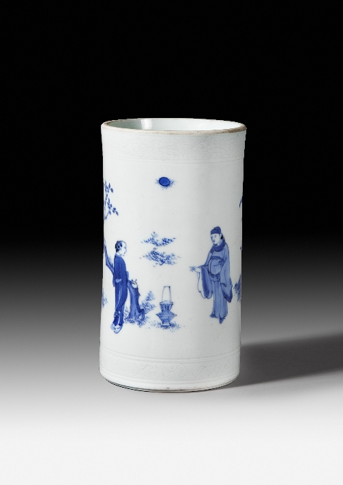 A Chinese blue and white
