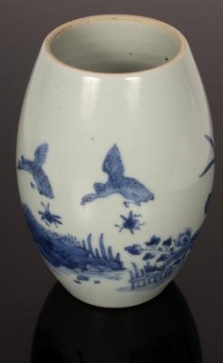 A Chinese blue and white