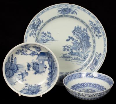 A Chinese blue and white