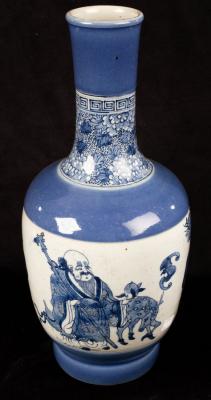 A Chinese blue and white