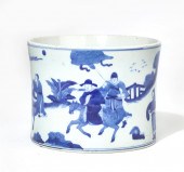 A CHINESE BLUE AND WHITE PORCE