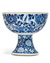 A CHINESE BLUE AND WHITE PORCE
