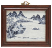 A CHINESE BLUE AND WHITE PORCE