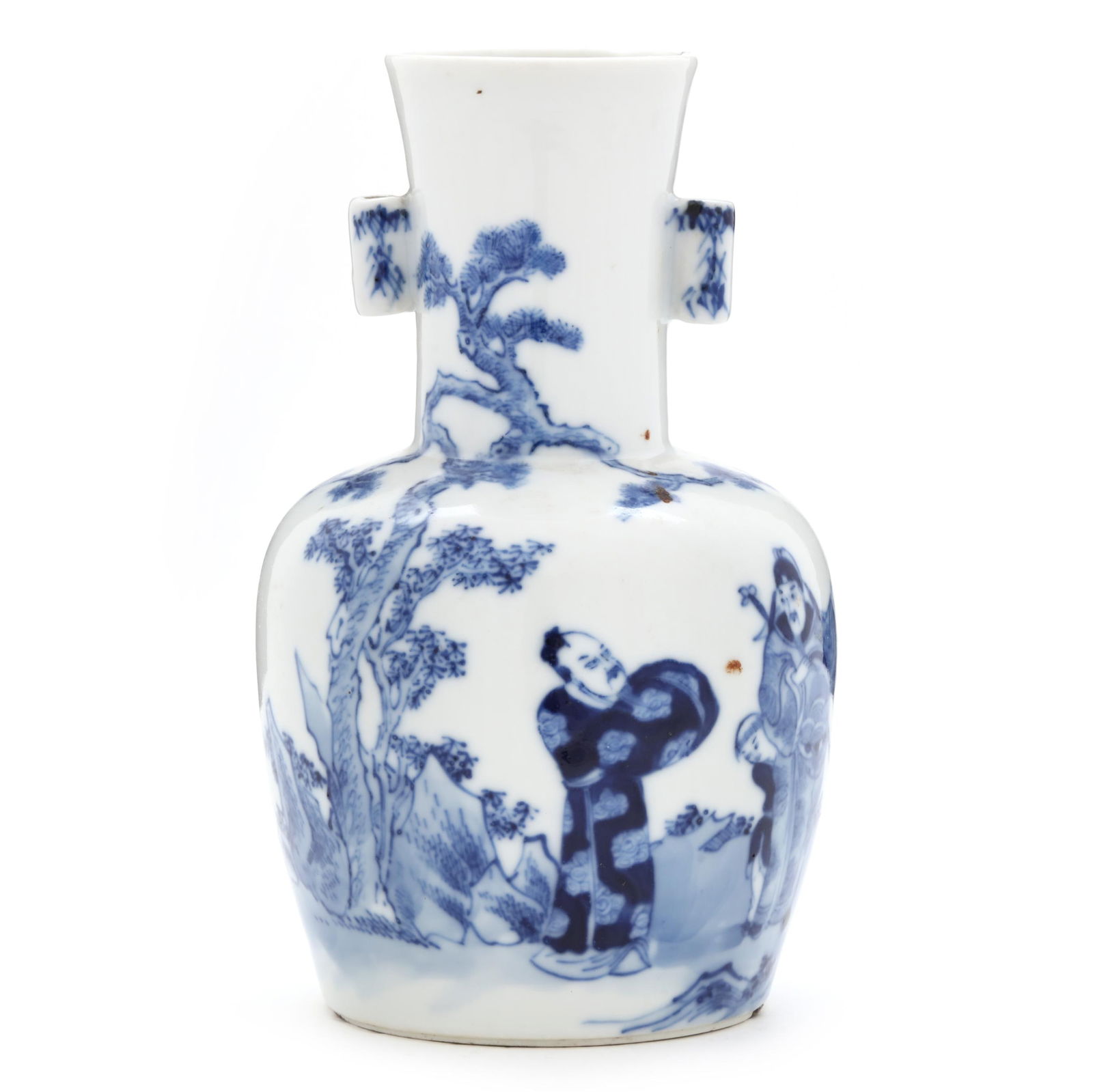A CHINESE BLUE AND WHITE MALLET
