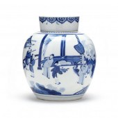 A CHINESE BLUE AND WHITE GINGE