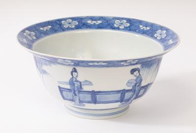 A Chinese blue and white