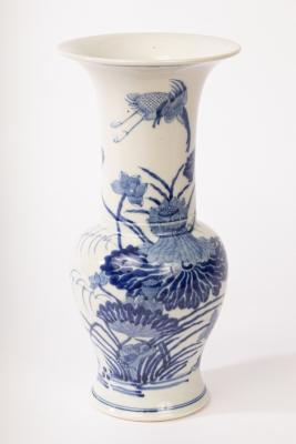 A Chinese blue and white