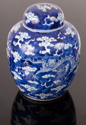 A Chinese blue and white