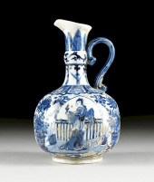 A CHINESE BLUE AND WHITE PAINT