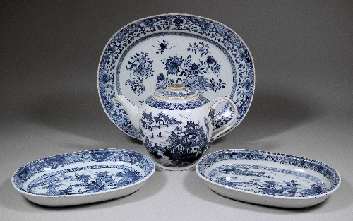 A Chinese blue and white