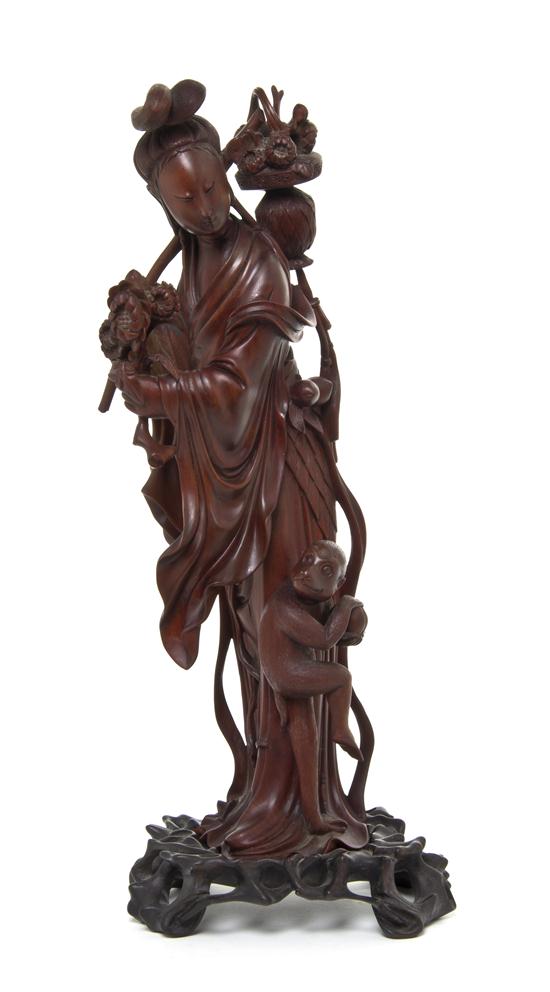A Chinese Boxwood Carving of a