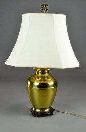 A Chinese Brass LampPolished b