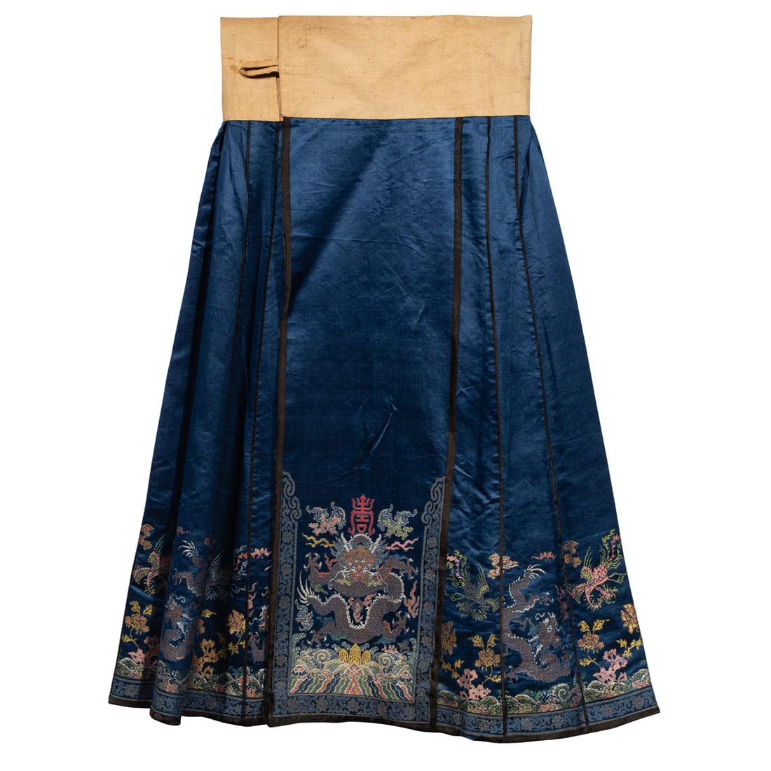 A CHINESE BROCADE BLUE-GROUND