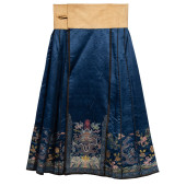 A CHINESE BROCADE BLUE-GROUND