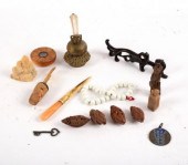 A Chinese bronze brush rest, m