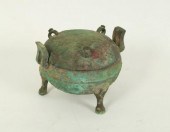 A Chinese bronze ding, Han dyn