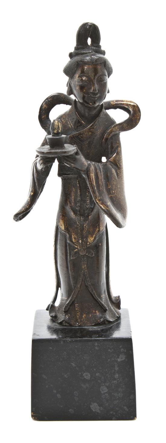 A Chinese Bronze Figure of an