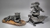 A Chinese bronze figure of a t