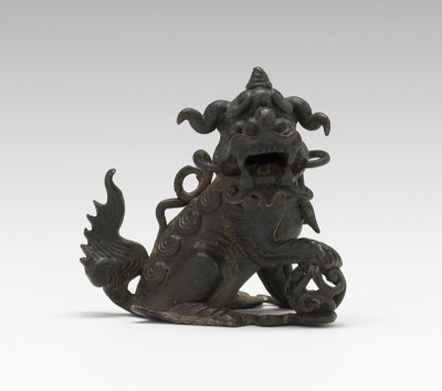 A Chinese Bronze Foo Dog 19th