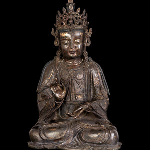 A Chinese Bronze Guanyin cast