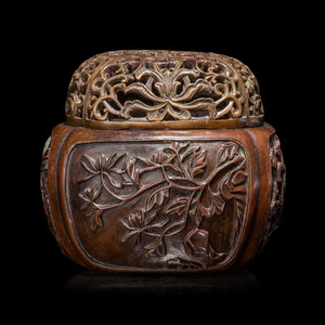 A Chinese Bronze Hand Warmer MARKED