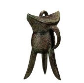 A CHINESE BRONZE JUE CUP WITH