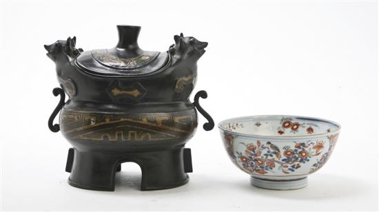 A Chinese Bronze Lidded Censer