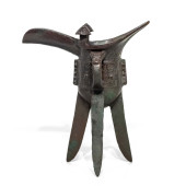 A CHINESE BRONZE RITUAL WINE V