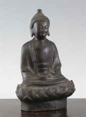 A Chinese bronze seated figure