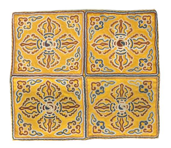 A Chinese Buddhist Embroidered Silk