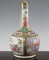 A Chinese Canton decorated fam