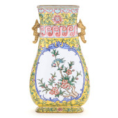 A CHINESE CANTONESE ENAMEL VAS