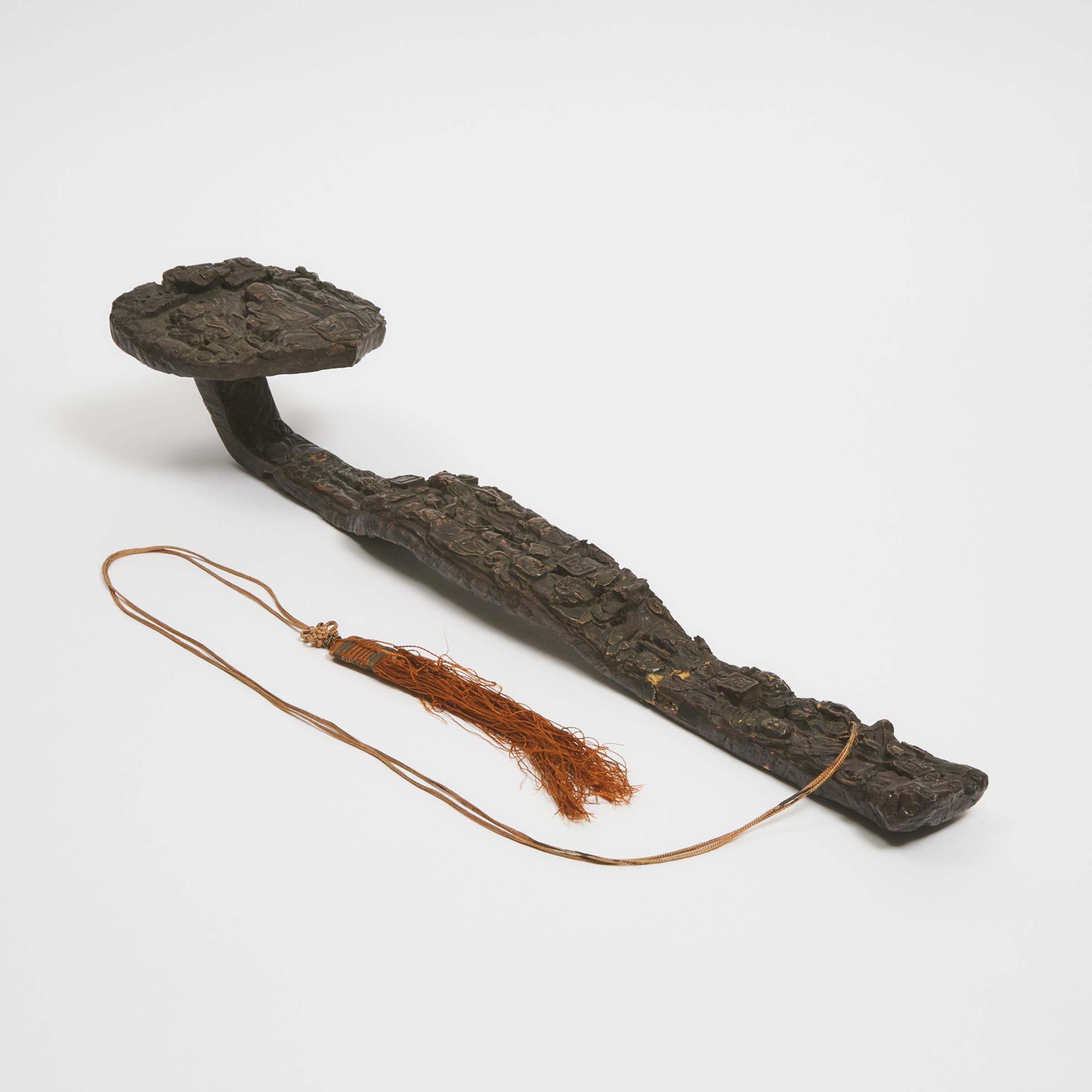 A Chinese Carved Agarwood Ruyi
