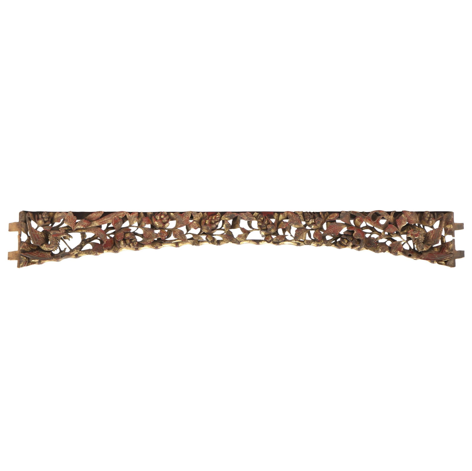 A CHINESE CARVED AND LACQUERED WOOD
