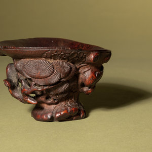 A Chinese Carved Bamboo 'Pine'