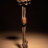 A Chinese Carved Boxwood 'Lotu