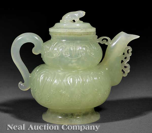 A Chinese Carved Celadon Jade
