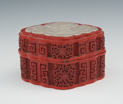 A Chinese Carved Cinnabar Box