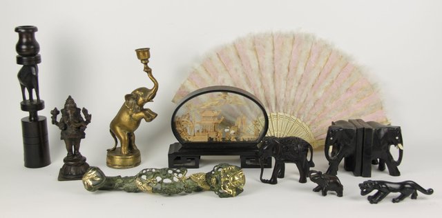A Chinese carved cork diorama