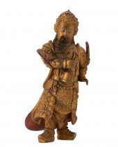 A CHINESE CARVED GILTWOOD TEMP