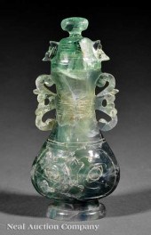 A Chinese Carved Green Quartz