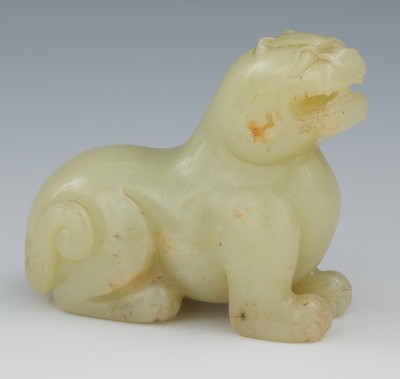 A Chinese Carved Hardstone of a Cat